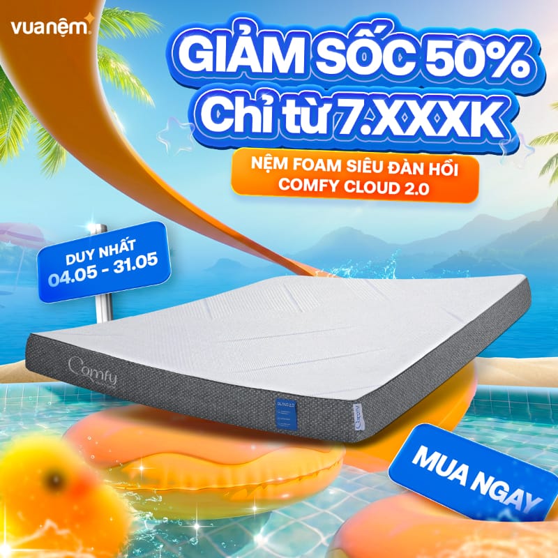 Nệm foam siêu đàn hồi iComfy Cloud 2.0