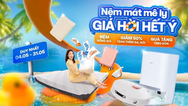 Sale Tháng 5: Nệm Mát Mê Ly – Giá Hời Hết Ý