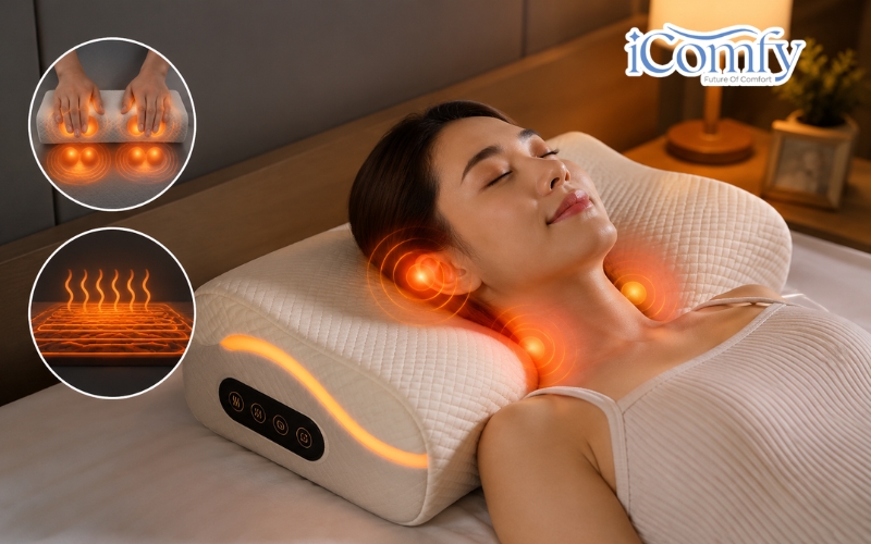 Gối thông minh là gì? Giải mã công nghệ chăm sóc giấc ngủ 4 Các dòng sản phẩm cao cấp được trang bị động cơ massage không chổi than