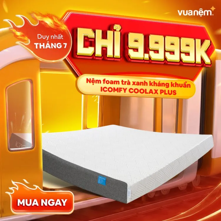 iComfy Sale Tháng 7: Siêu Sale Giữa Năm – Chăn Nệm Rẻ Quá 4 Nệm foam iComfy Coolax Plus