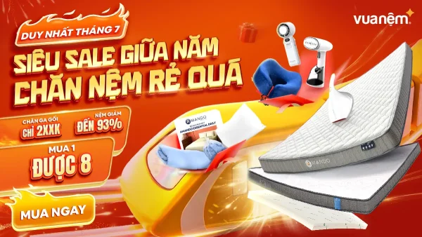 iComfy Sale Tháng 7: Siêu Sale Giữa Năm – Chăn Nệm Rẻ Quá