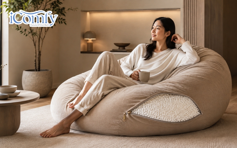  Sản phẩm vừa là chỗ ngồi thư giãn tiện lợi, vừa góp phần tạo điểm nhấn trẻ trung cho không gian nội thất