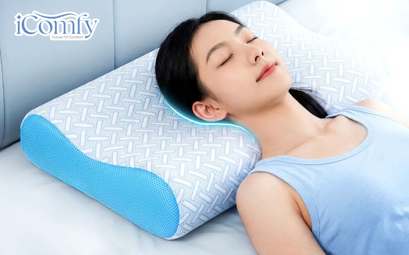 Chọn các dòng gối sử dụng Cooling Gel, gel silicone, Memory Foam bọt hở hoặc vỏ vải làm mát