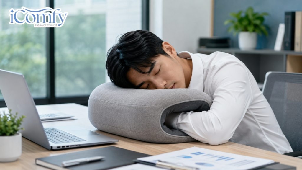 Gối ngủ văn phòng loại nào tốt? Bí quyết chọn chuẩn, chất lượng [hienthinam]