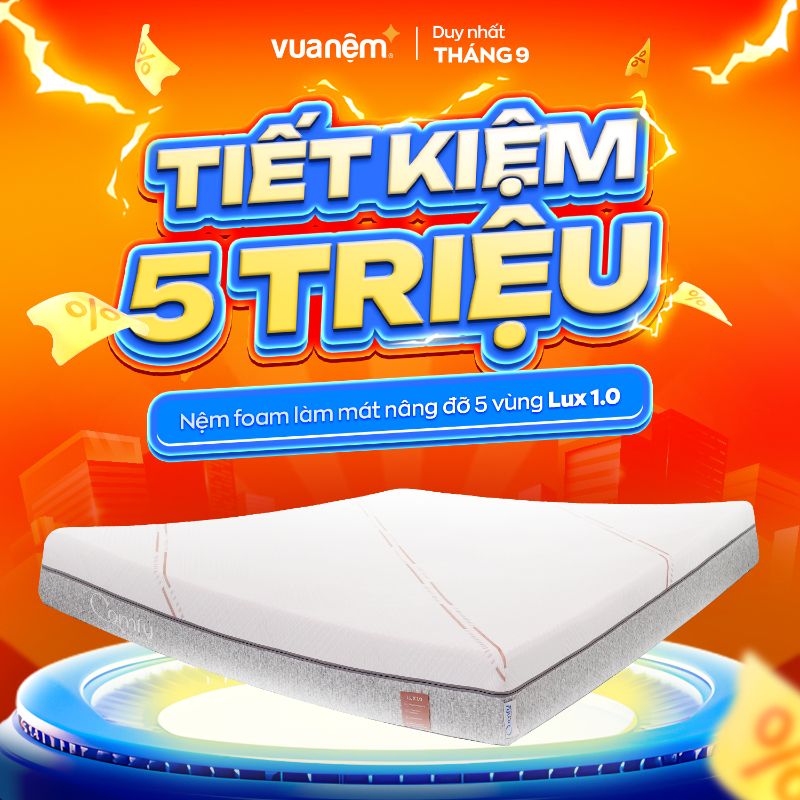 iComfy Sale Tháng 9: Sale Đánh Úp - 4 Deal Hợp Nhất 6 Nệm foam cao cấp iComfy Lux 1.0