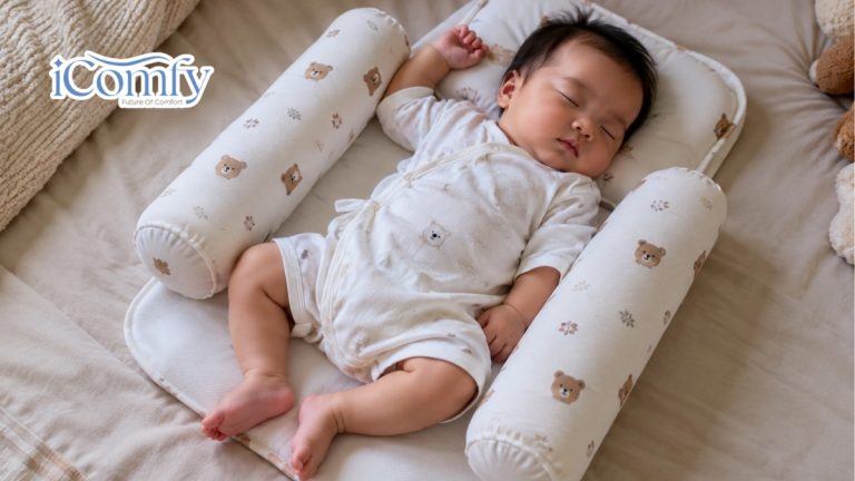 Gối chống giật mình cho bé ngủ ngon giấc loại nào tốt [hienthinam]?