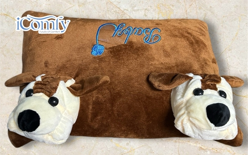 Gối đi xe máy cho bé hình đầu cún