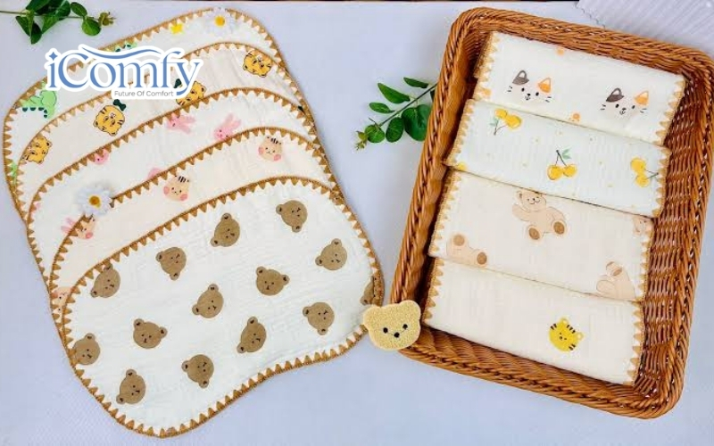 Gối xô Muslin nhiều lớp thoáng khí