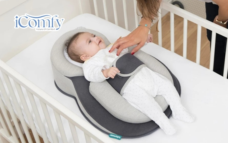 Khám phá kích thước gối chống trào ngược tiêu chuẩn 2026 9 Gối chống trào ngược cho bé Babymoov chữ V 15 độ