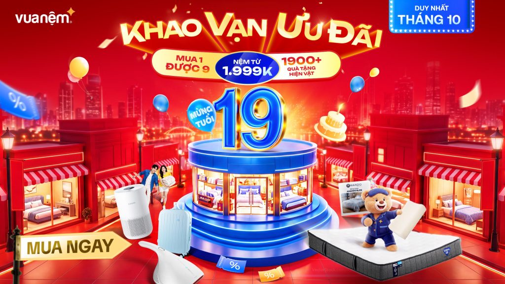 iComfy Sale Tháng 10: Mừng Tuổi 19 – Khao Vạn Ưu Đãi