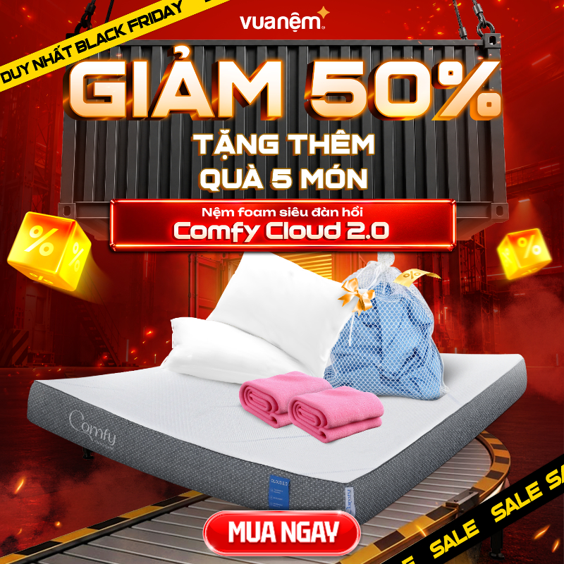 Nệm foam iComfy Cloud 2.0 đàn hồi tốt